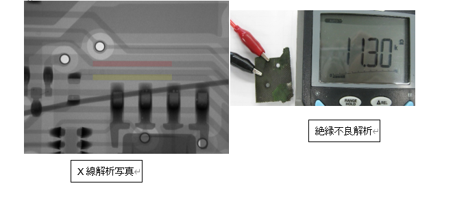 解析例（X線解析、絶縁不良解析）