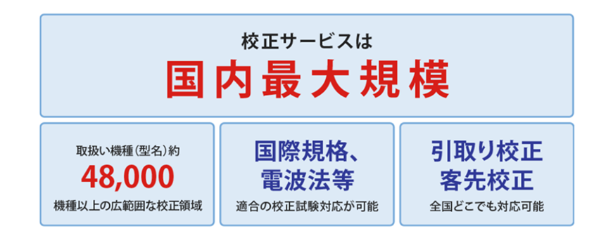 京西テクノス　校正サービスの特徴