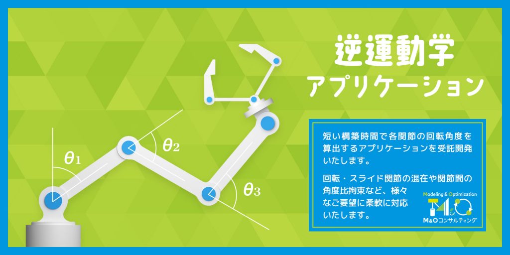 ロボットアーム向け逆運動学アプリケーションの受託開発
