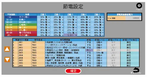 節電設定